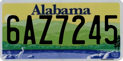 AL license plate 6AZ7245