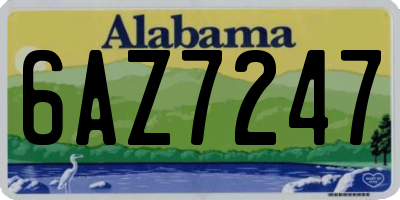 AL license plate 6AZ7247