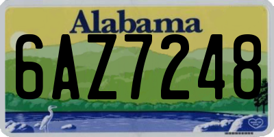 AL license plate 6AZ7248