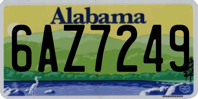 AL license plate 6AZ7249