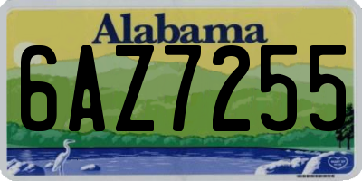 AL license plate 6AZ7255