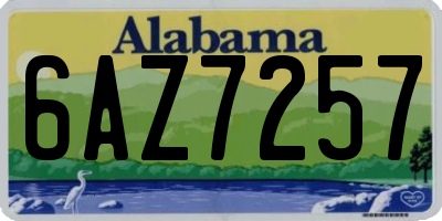 AL license plate 6AZ7257
