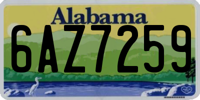 AL license plate 6AZ7259