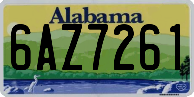 AL license plate 6AZ7261