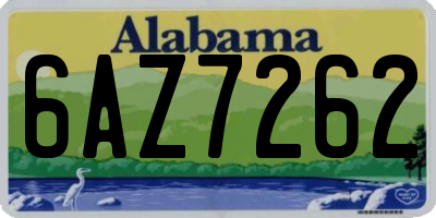 AL license plate 6AZ7262