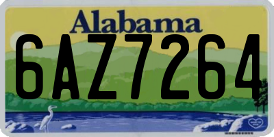 AL license plate 6AZ7264