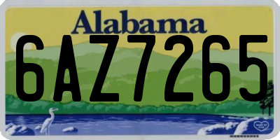 AL license plate 6AZ7265