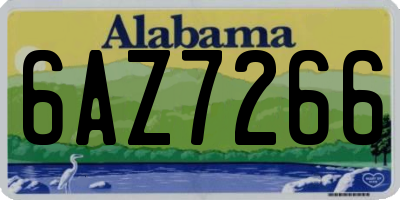 AL license plate 6AZ7266