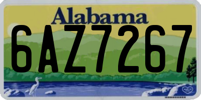 AL license plate 6AZ7267