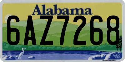 AL license plate 6AZ7268