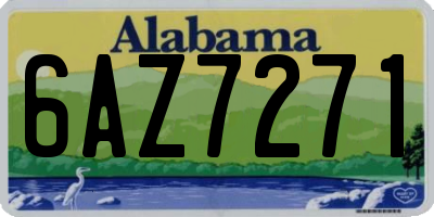AL license plate 6AZ7271