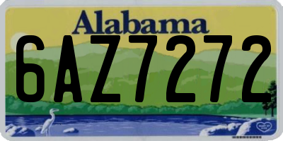 AL license plate 6AZ7272
