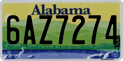 AL license plate 6AZ7274