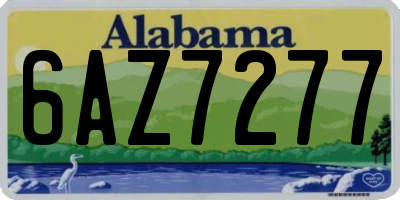 AL license plate 6AZ7277
