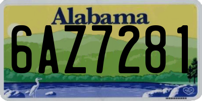 AL license plate 6AZ7281