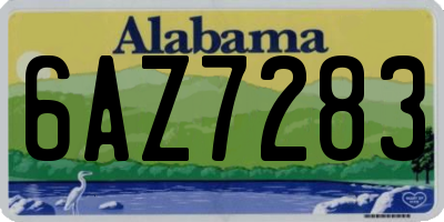 AL license plate 6AZ7283