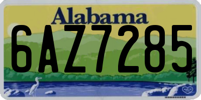 AL license plate 6AZ7285