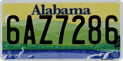 AL license plate 6AZ7286