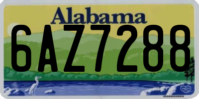 AL license plate 6AZ7288