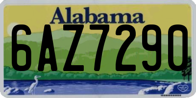 AL license plate 6AZ7290