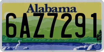 AL license plate 6AZ7291