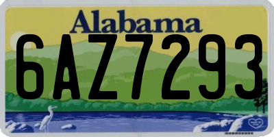 AL license plate 6AZ7293