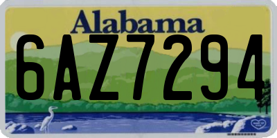 AL license plate 6AZ7294