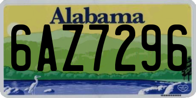 AL license plate 6AZ7296