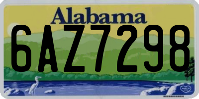 AL license plate 6AZ7298