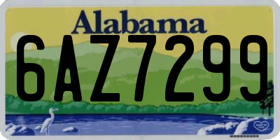 AL license plate 6AZ7299