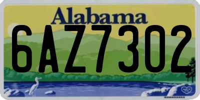 AL license plate 6AZ7302