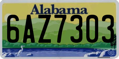 AL license plate 6AZ7303
