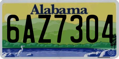 AL license plate 6AZ7304