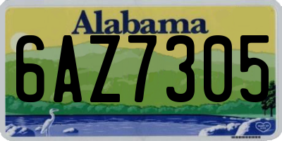 AL license plate 6AZ7305