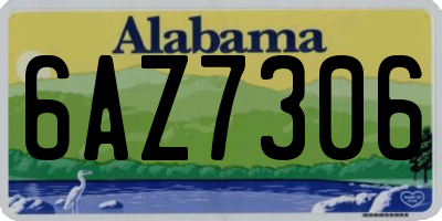 AL license plate 6AZ7306