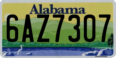 AL license plate 6AZ7307