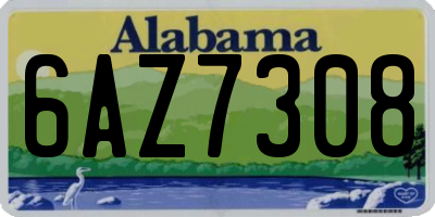 AL license plate 6AZ7308