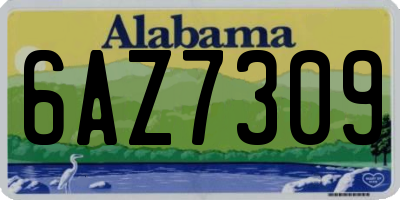 AL license plate 6AZ7309