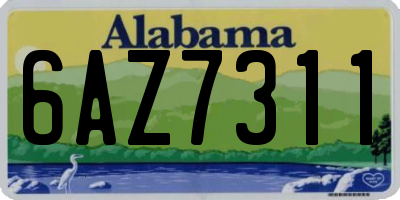 AL license plate 6AZ7311