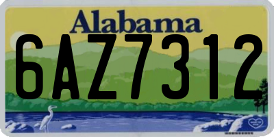 AL license plate 6AZ7312