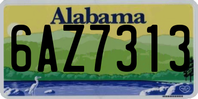 AL license plate 6AZ7313