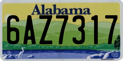 AL license plate 6AZ7317