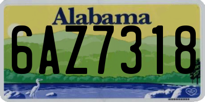 AL license plate 6AZ7318