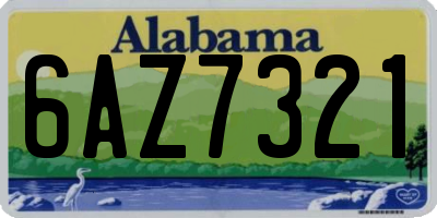 AL license plate 6AZ7321