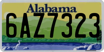 AL license plate 6AZ7323