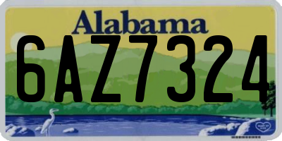 AL license plate 6AZ7324