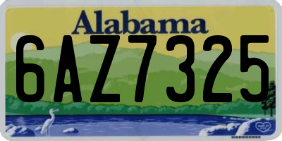 AL license plate 6AZ7325