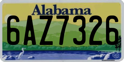 AL license plate 6AZ7326