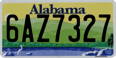 AL license plate 6AZ7327