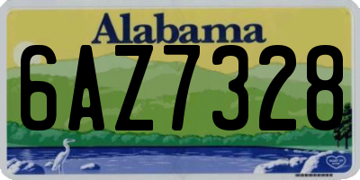 AL license plate 6AZ7328
